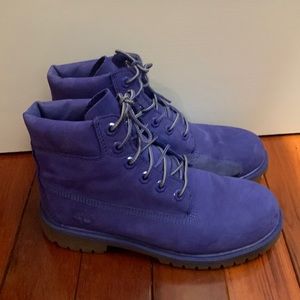 Timberland boots purple comfy tie up laces